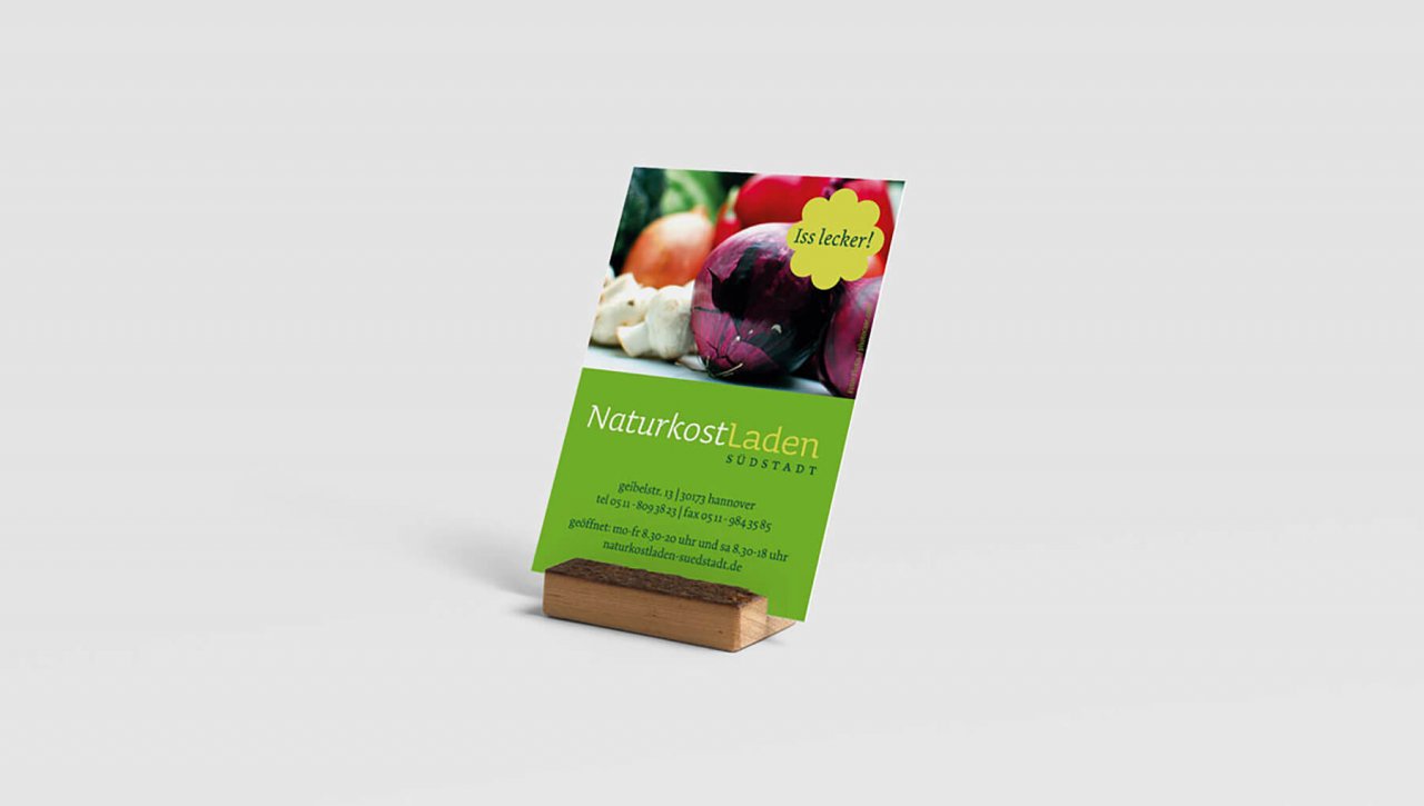 Arbeitsbeispiel Corporate Design Flyer - Naturkostladen Südstadt